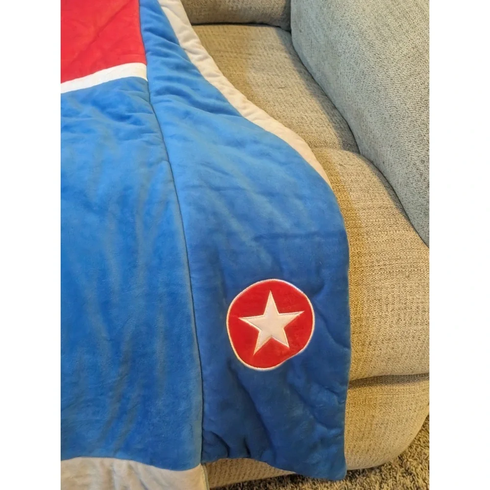 Bixbee Rocket Ship Sleeping Bag -‎ Zipper Close - So Soft - Red, White &Blue